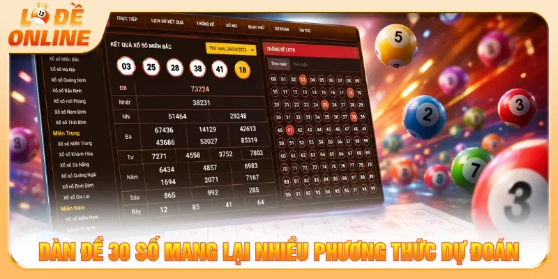 Dàn đề 30 số dựa trên từng giai đoạn trong kỳ quay